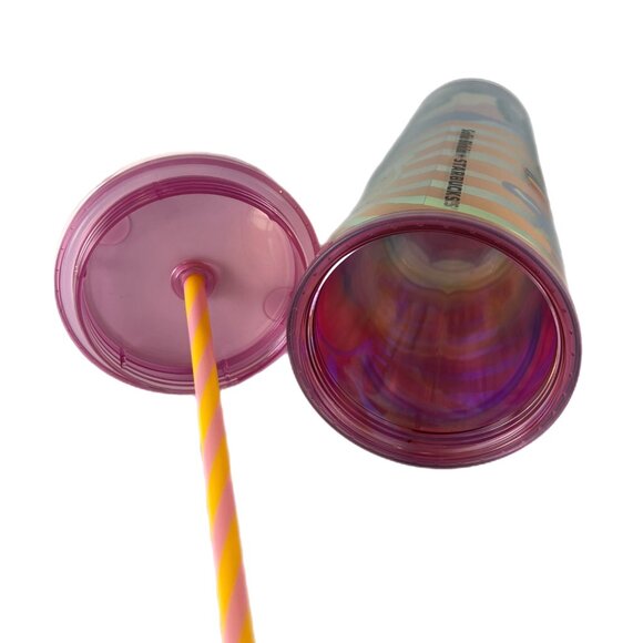 Sofie Birkin + Starbucks 2024 Pride Sunshine Mural DW Cold Cup, 24 oz Venti NWT - Picture 7 of 8